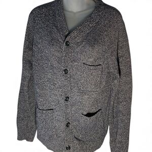 H&M Men's Navy Cardigan Sweater